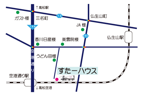 すたーハウス周辺地図